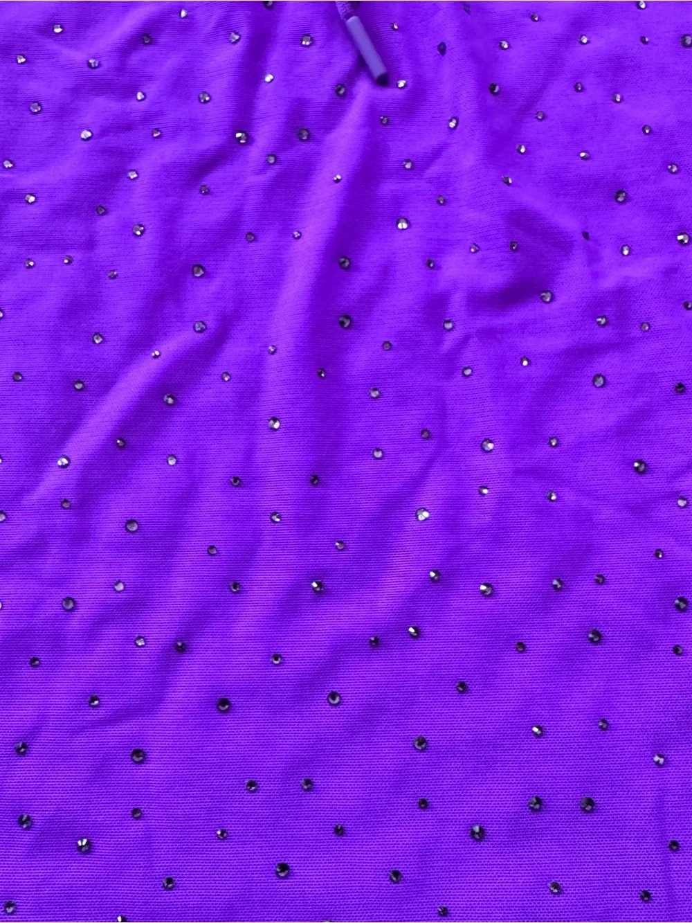 SKIMS Purple Rhinestone Sheer Mesh Swim Coverup Micro Mini Skirt Size M